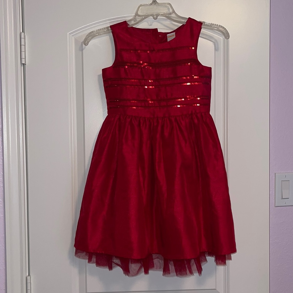 Beautiful girls Gymboree red holiday party dress, size 7